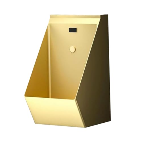 304 Stainless Steel Urinals,Wall Mounted Sensor Urinal,Intelligent Sensor Flush Public Toilet Male Urina for Homes Hotels and Public Bars,Gold