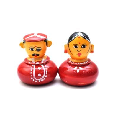 Tarang Arts Wooden Raja Rani Box Handcrafted Etikoppaka Toys | Traditional Indian Arts for Home Decor, Showpiece, Festival, Wedding, Wooden Toy, Gift (3x4x2 Inches) (B0DFC54NJ2) Amazon Price History, Amazon Price Tracker