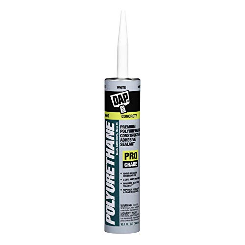 DAP Polyurethane Premium Construction Adhesive Sealant, White, 10.1 Oz (7079818810)