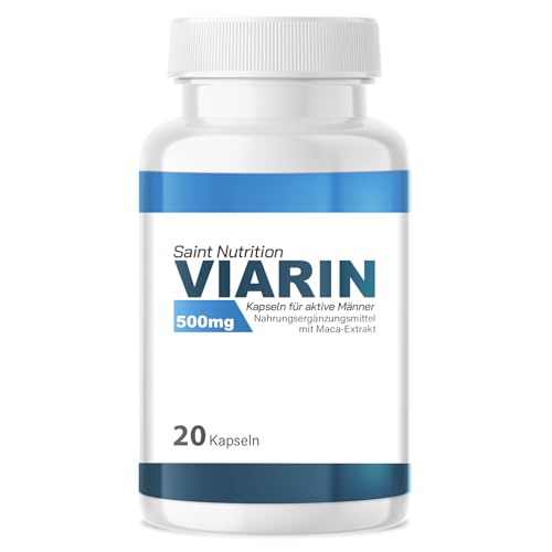 VIARIN® für Herren – Extra stark für Männer Sofortwirkung – Hochdosiert mit Maca L - Citrulin & L- Arginin – Hochwertige Inhaltsstoffe – Unterstützung für den Mann - 20 Kapseln