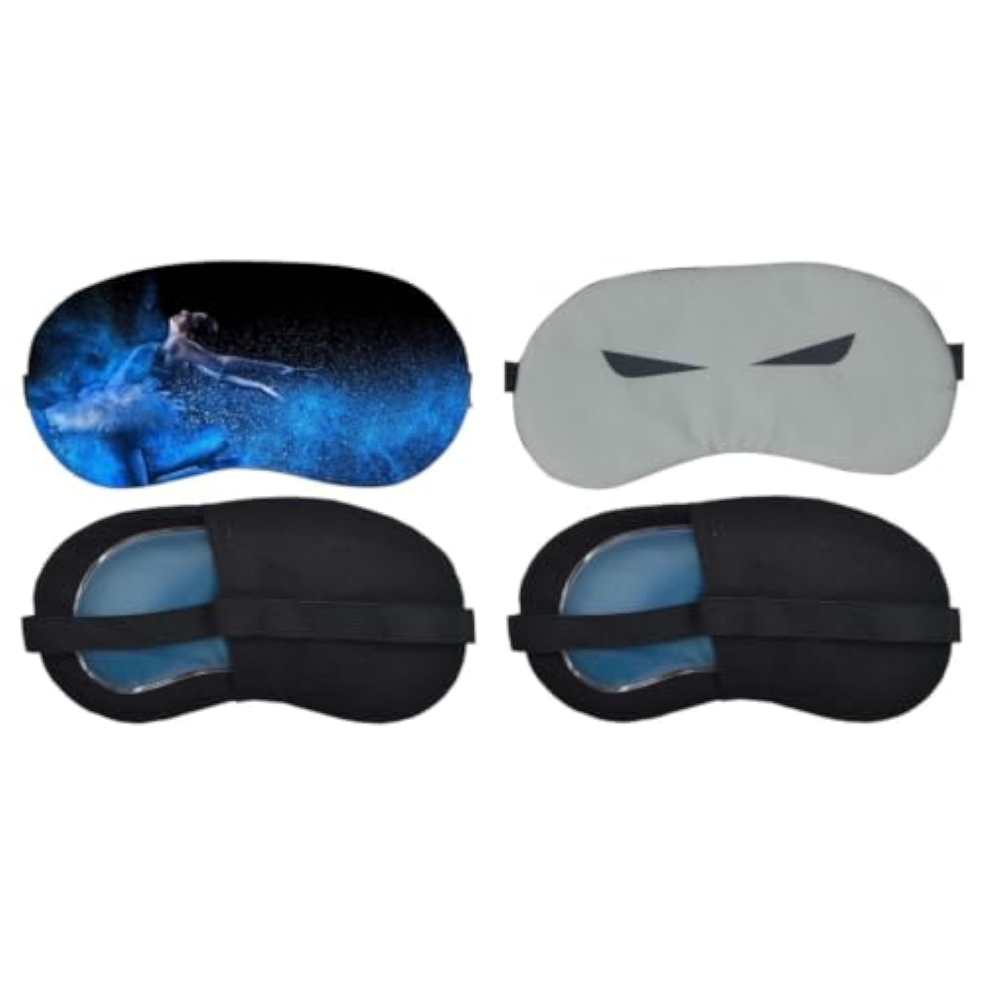 Pack of 2 Soft Blindfold Sleeping Masks for Comfortable Night Sleep