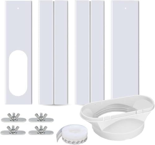 Portable AC Window Kit, Air Conditioner Window Seal Kit, Adjustable AC Vent Kit for Sliding Window, Seamless AC Kit, Adjustable Window Seal Plates