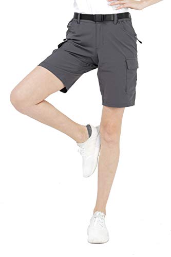MIER Women's Nylon Hiking Shorts Quick Dry Outdoor Workout Cargo Shorts with 7