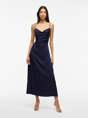 Vila Viravenna Strap Ankle Dress – Noos Vestito, Blazer Blu Marine, 44 Donna - 6