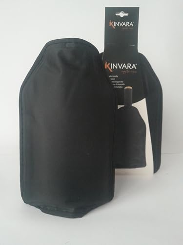 KINVARA Enfriador de Botella de Vino, Cava y Zumo, funda para enfriar botella, elegante de color negro, ideal para grandes eventos.