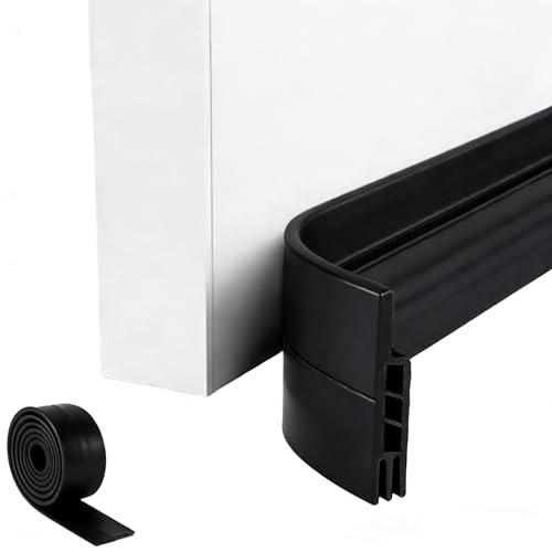Premium Adjustable Door Draft Stopper - Under Door Sweep Weather