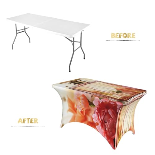 Nappe de table rectangulaire infroissable pour masquer les plis - 3