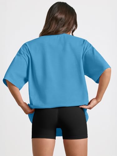 Image of Trendy Queen Womens Oversized T-Shirts Short Sleeves Workout Tops | Casual Summer Gym Tees Plus Size Fashion Clothes 2026