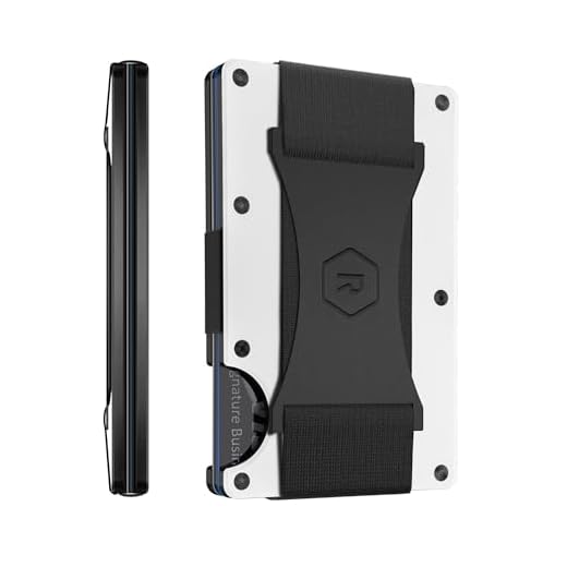 The Ridge Wallet - Slim Minimalist Compact Wallet and Card Holder| RFID Protected Front Pocket Wallets | Integrated Cash Strap | Polar White