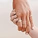 Dainty14k Gold Filled Rings For Women & Girls Thin Stacking Ring | Non-Tarnish Simple & Minimalist Gold Ring | Gold Band | Trendy Gifts for Mom, Sister, Friend (6)