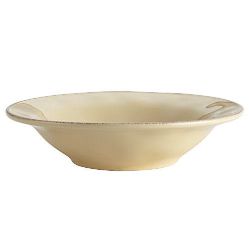 Rachael Ray Cucina Dinnerware 10-Inch Stoneware Round Serving Bowl, Almond Cream