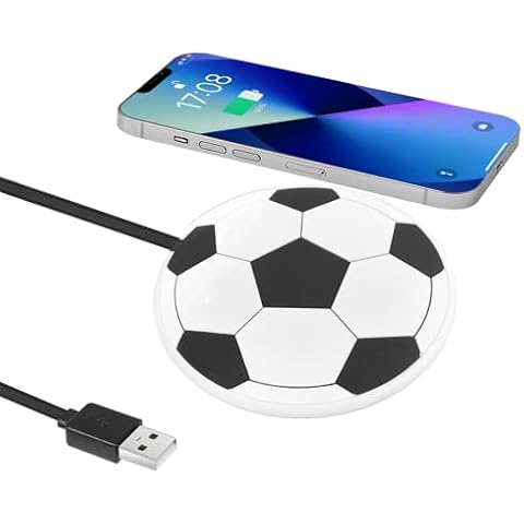Wireless Car Charger Pad POLMXS 15W Football Wireless Charger for Car Non Slip Qi Wireless Phone Charger Wireless Charging Pad for iPhone 14 13 12 11 Pro Max Mini AirPods 3/Pro 2 Samsung S22/S21 Cover