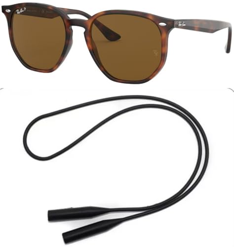Ray-Ban RB4306F Sunglasses Bundle: RB 4306F 710/83 Light Havana Asian fit and Universal Anti-slip Silicone Leash2