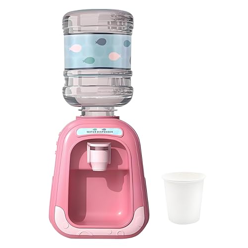 190ml Mini Water Dispenser with Cup 1:6 Scale Pink Simulated Drink Dispenser On/Off Switch Design Ideal for Office or Living Room Dcor for Miniature Enthusiasts3.44 x 7.48 inchA