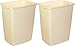 Rubbermaid Large Rectangle Wastebasket 36 Quart (Bisque) 2 Pack