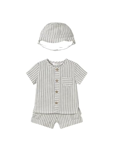 Image of Mayoral Shorts & Shirt w/hat Set for Baby-Boys Natural