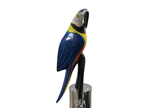 Wooden Blue Parrot Beer Tap Handle Sports Bar Kegerator Breweriana Tiki