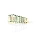 Dsnyu Yellow Gold Wedding Band, Eternity Ring Women 9K Yellow Gold with Luxury Green Rectangle Moissanite Band Fashion Trendy Size 4.5