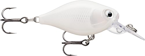 Rapala - Leurre de Pêche X-Light Crank Mid Runner Construction Plastique - Leurre Eau Douce Flottant - Profondeur de Nage 1,8m - Taille 3,5cm / 4g - Fabriqué en Estonie - Pearl White
