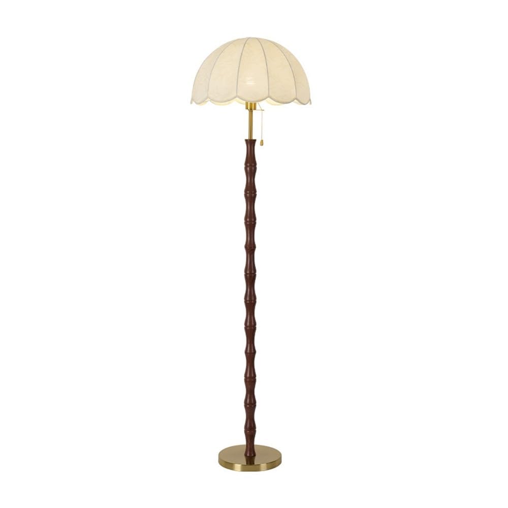 Kp6xLf3gT Corner Standing Lamp Floor Lamp Living Room Vintage Brown Bedroom Ambiance Decorative Fabric Shade Three Color Changing Light