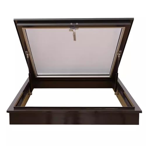 Ventana de techo con doble capa de vidrio templado, montaje empotrado, escotilla de acceso subterráneo, puerta de seguridad para solárium de 45° (68 x 78 cm)
