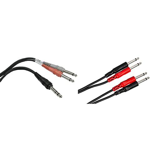 HOSA STP-203 Cable 1/4" TRS a Doble 1/4" TS, 3 m miniatura 1