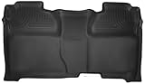 Husky Liners X-act Contour Floor Mats | Fits 2014-2018 Chevrolet Silverado & GMC Sierra 1500; 2015-2019 Silverado/Sierra 2500/3500 Crew Cab (Full Coverage) | 2nd Row, 1-pc Black - 53901