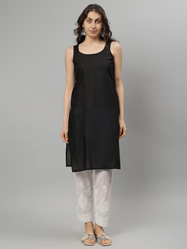 Image of Seva Chikan Hand Embroidered Lucknowi Chikankari Georgette Kurta with Inner Slip SCL4711