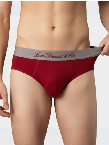 Image of Levi's 073 Cotton Elite Brief | Premium Men's Brief Underwear | 4-Way Stretch | Outer Elastic Waistband | Double-Layered Pouch | Pack of 2