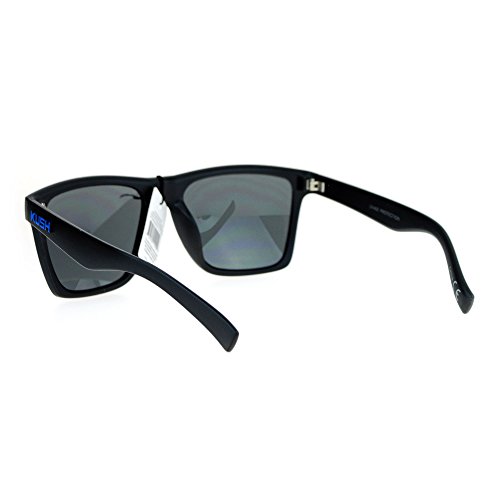 KUSH Sunglasses Simple Classic Square Frame Unisex Shades Matte Black3