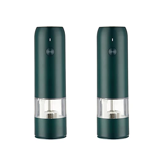 Wdbby 2Pcs Electric Salt Pepper Grinder Set Usb Charge Spice Mill Grinder Adjustable Coarseness Pepper Mill Grinder Kitchen Tools (Color : Black) #TOP23