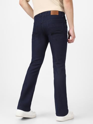 Image of Urbano Fashion Men's Stretch Fit Mid Rise Washed Bootcut Jeans Stretchable