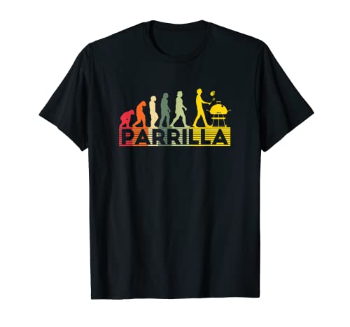 Funny Grill BBQ Humor Camisa Barbacoa Evolution Hombres Mujeres Papá Camiseta