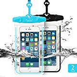 Universal Waterproof Case, WJZXTEK 2 Pack Dry Bag Phone Pouch Clear Sensitive PVC Touch Screen Compatible for iPhone 11 XR XS X 8 8PLUS 7 7PLUS 6S Samsung Galaxy S9 S8 S7 HTC10 Google Sony Nokia