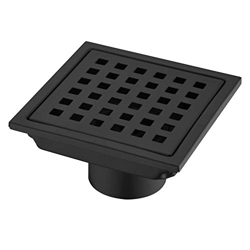 Siphon de douche carré 10,2 cm en acier inox SUS 304 noir mat - 3