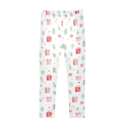 Girls' Athletic Leggings Ankle Length Yoga Dance Pants Kids Teen 4T Gift Box Stars