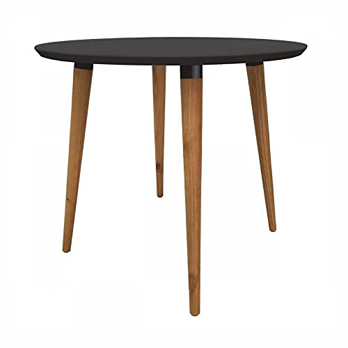 Mesa para Sala de Jantar 4 Lugares Redonda 90cm Veneza Casa D Preto