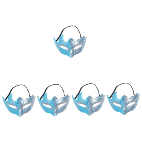 Masque de carnaval à paillettes Toyvian pour Halloween et soirées costumées - Lot de 5 pièces