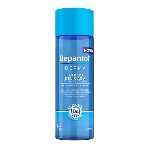 Bepantol Derma Gel de Limpeza Facial, Remove a Oleosidade e Hidrata, Pele Normal a Seca, 200ml