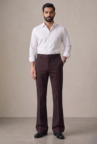 Image of Men's Trendy Bootcut Trousers - Modern Flared Fit | Premium Formal Pants