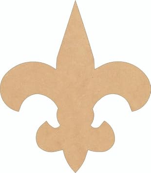 Fleur De Lis Wood 1" Shape, Unfinished FDL Craft MDF 1/8" Basic Cutout