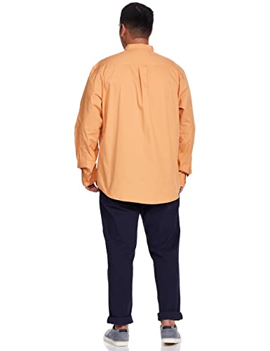 Image of Amazon Brand - Symbol Men's Solid Cotton Shirt | Chinese Collar | Casual | Plain | Full Sleeve | Summer-Regular Fit (Available in Plus Sizes)