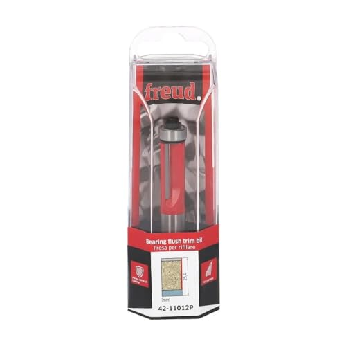 Freud Fräsen 2 Schneiden gerade HW Hartmetall mit Spitzenlager Schaft A=12 mm, Schnittdurchmesser D=12,7 mm, Schnitthöhe h=25,4 mm, 42-11012P - F03FR01942