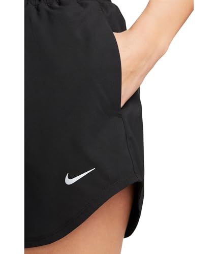 Nike, Mens, One Dri-FIT Ultra High-Rise 3” Brief-Lined Shorts, Black/Reflective Silver, X-Small - image 3