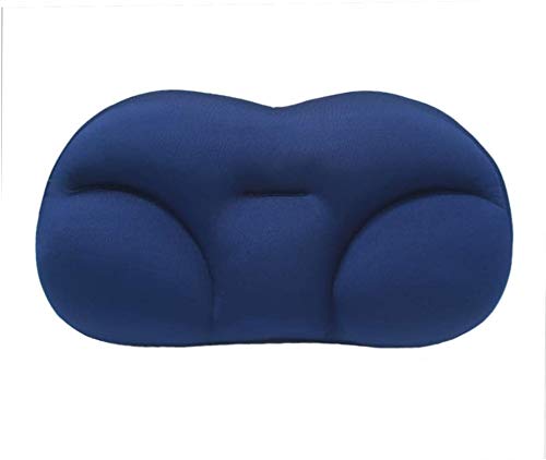 DOUFAN All-round Cloud Pillow All-round Sleep Pillow,Deep Sleep Addiction 3D Ergonomic Pillow Washable Polyester Pillowcase Cover With Micro Airballs Filling Travel Neck Pillows (Blue)