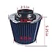 2.5 63.5mm Performance High Flow Inlet Cold Air Intake Cone Dry Filter Blue