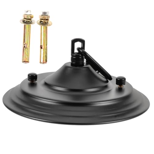 DOITOOL Rosone Soffitto Lampadario Nero Rosone Lampadario Per Fissaggio Plafoniera Stile Retrò Compatibile Lampade Parete e Cucina