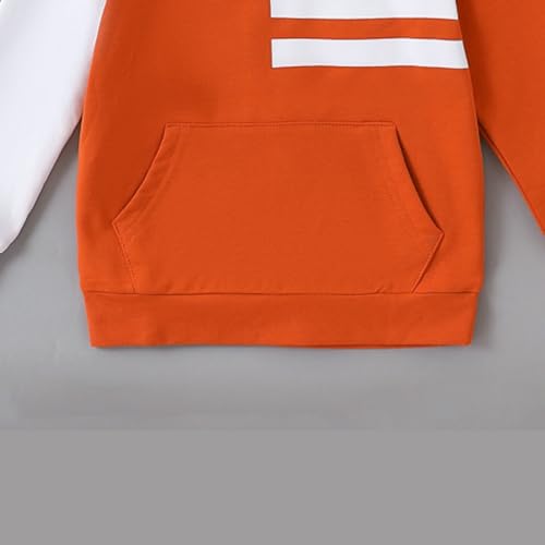 Image of Size 2-6 Years Toddler Boys Clothes Color Blocking Hoodie and Casual Pants 2Pcs Kids Boys Fall Winter Outfits Set