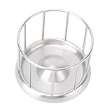 ASHATA Schildkröten -Fütterungsgericht, Edelstahl -Feeder für Schildkröten, Reptilienwasserschale Lebensmittelschale mit Runden Geländer, Nicht Slip Basis für Heimtiergeschäft (#2)