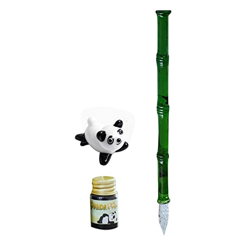 Generisch 1 Panda Kalligraphie Glasdip-Set